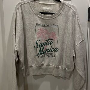 Abercrombie & Fitch Gray Health & Social Club Sweatshirt